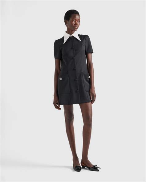 prada wool mini dress|Black Wool Mini.